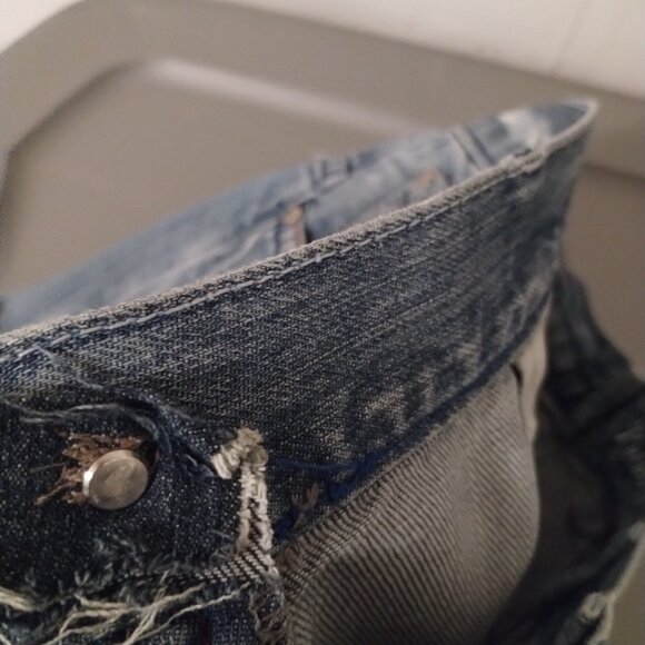 Vintage RUTHLESS ART JEANS Skull Embroidered Streetwear Y2k SIZE 38-READ DESCRIP - Picture 11 of 14